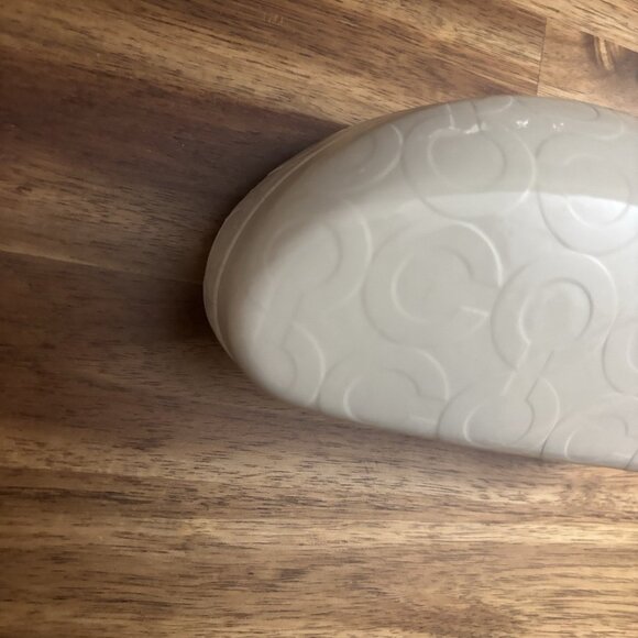 Coach Sunglasses Case Beige Signature Case Eyeglasses Hard Case Minimalist Y2K - Picture 3 of 11